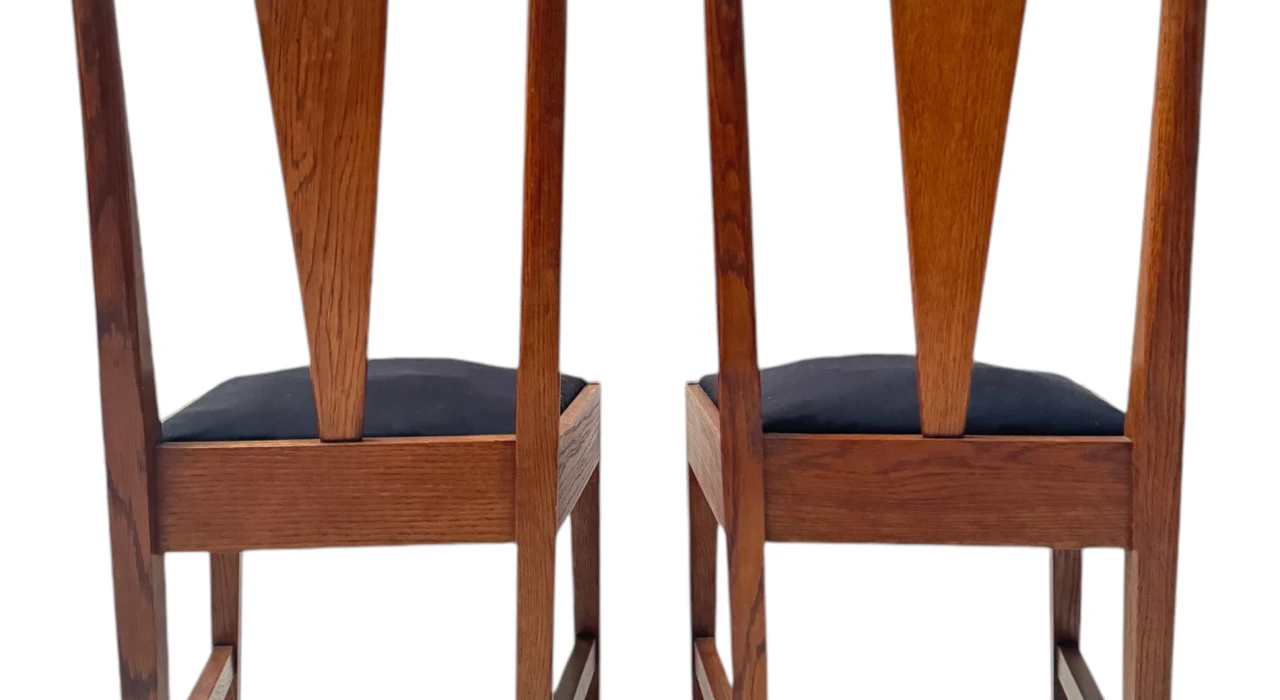 Willem Penaat Two Art Deco Amsterdamse School Chairs for Metz & Co. Amsterdam